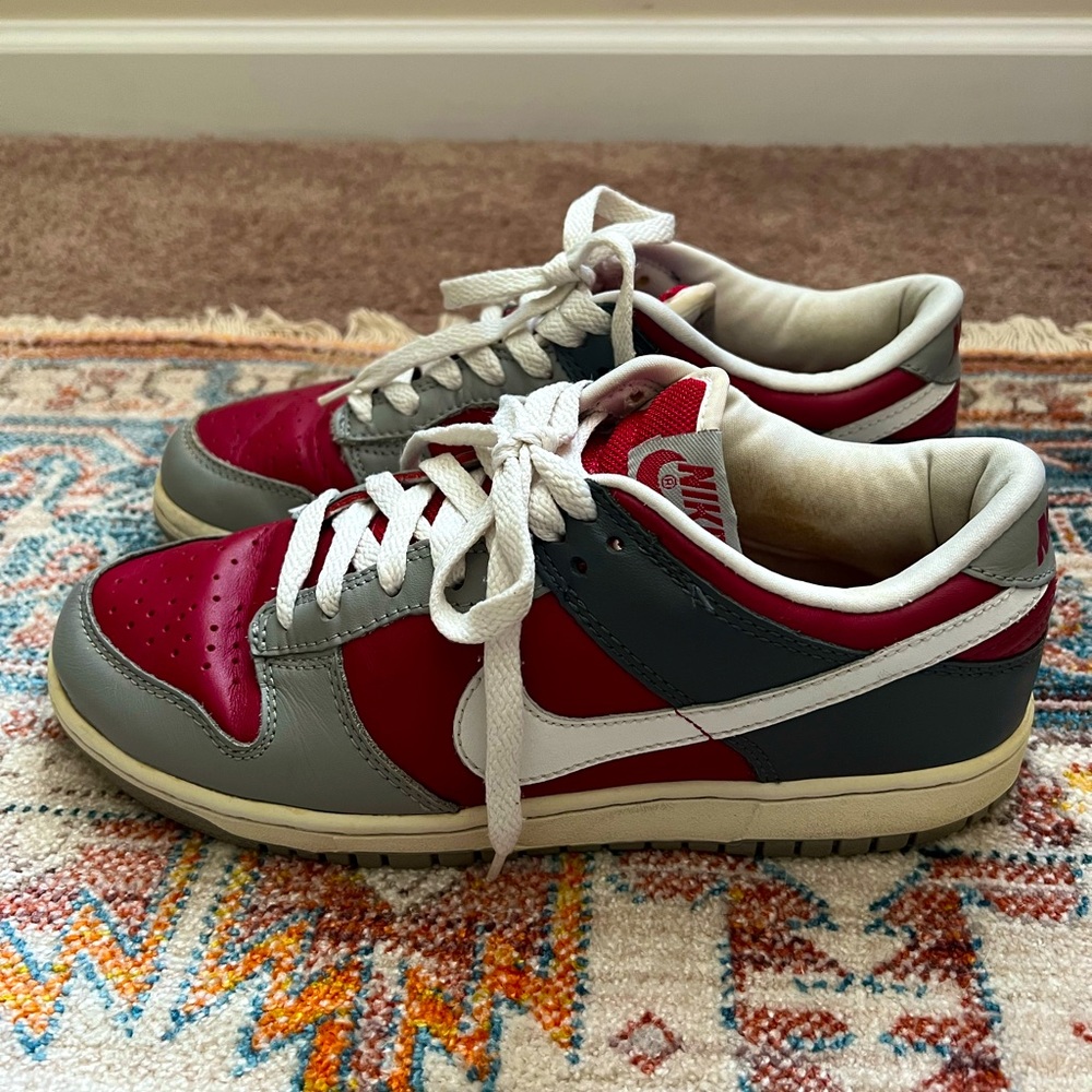 Rare Nike Women's Dunk Low Pro Grey Red Ohio State